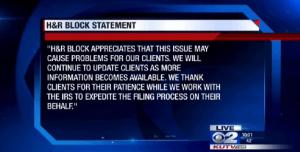 Certain H&R Block Client's Refunds Are Delayed
